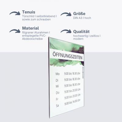 Tenuis A3 silber, hoch querformat zum kleben, Türschild, Schild, Schilder